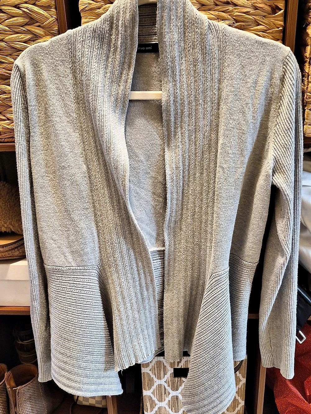 Verve ami Gray Knit Cardigan Like New